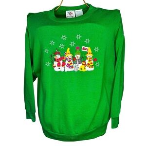 Nut Cracker Vintage Christmas Crew Neck Sweater - GREEN
Snowman Grandma 90s Sz L